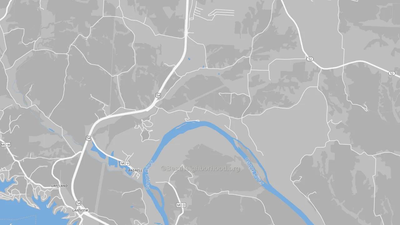 Transit Grade map of Bagnell, MO