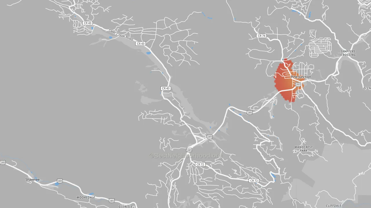 Transit Grade map of Bailey, CO