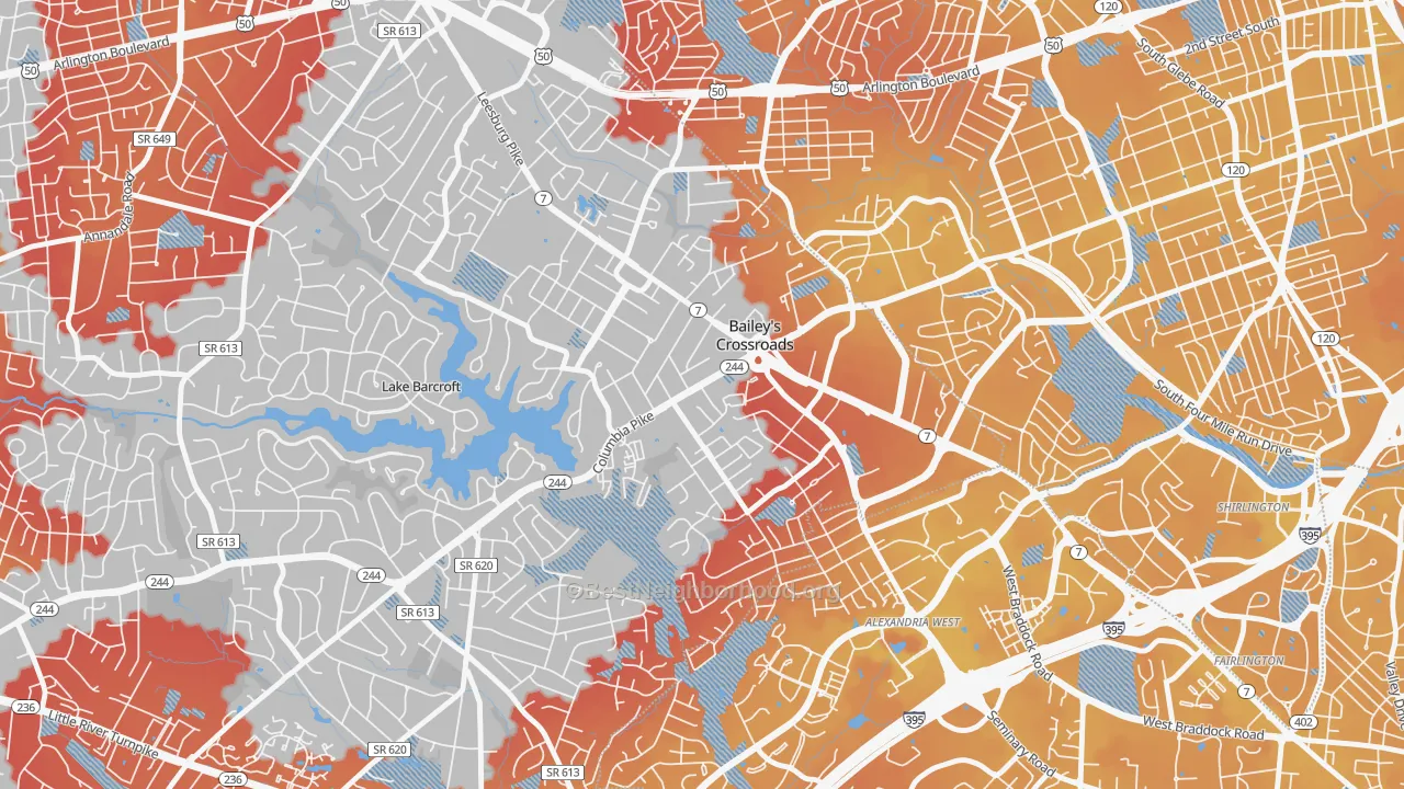 Transit Grade map of Bailey's Crossroads, Falls Church, VA