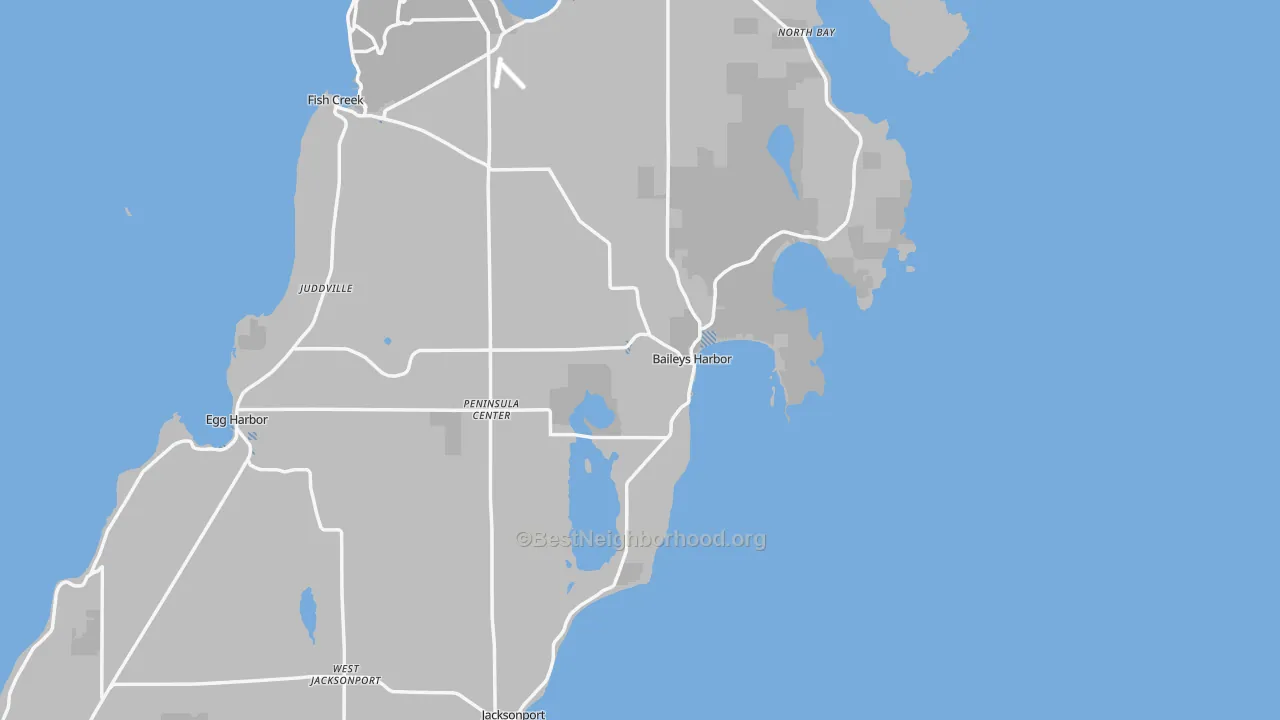 Transit Grade map of Baileys Harbor, WI