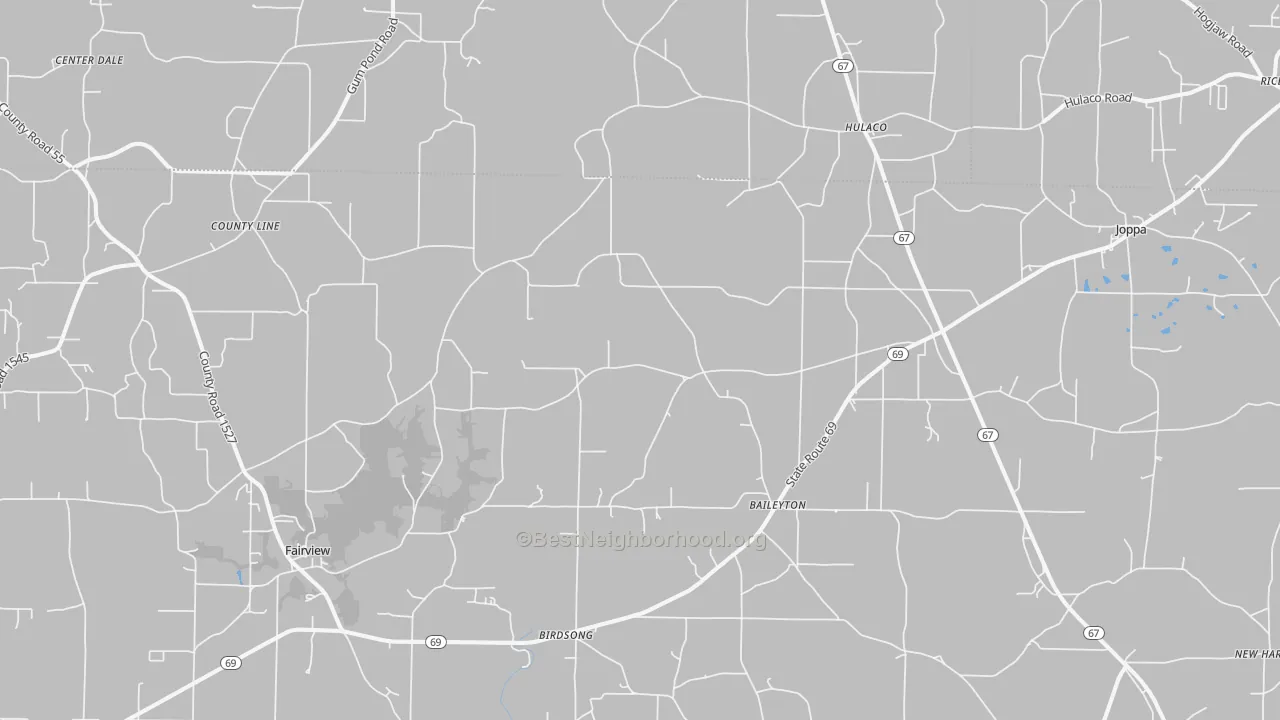 Transit Grade map of Baileyton, AL
