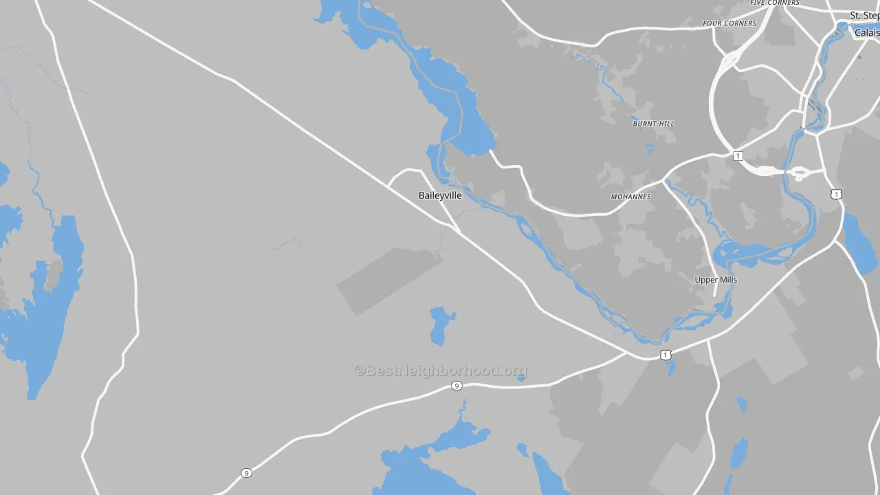 Transit Grade map of Baileyville, ME