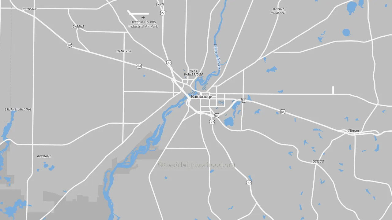 Transit Grade map of Bainbridge, GA