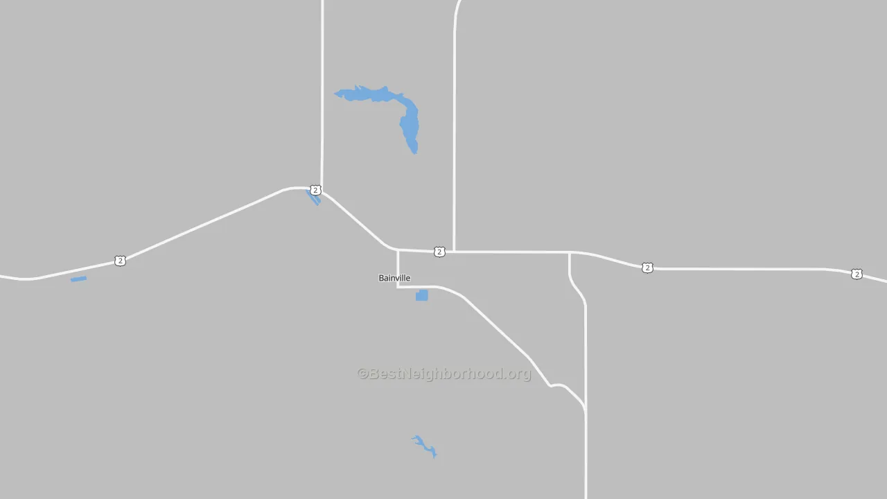 Transit Grade map of Bainville, MT