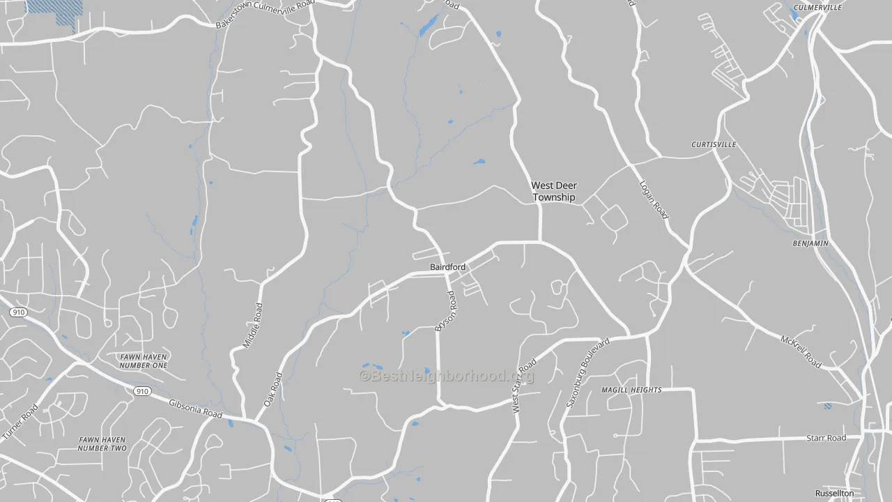 Transit Grade map of Bairdford, PA