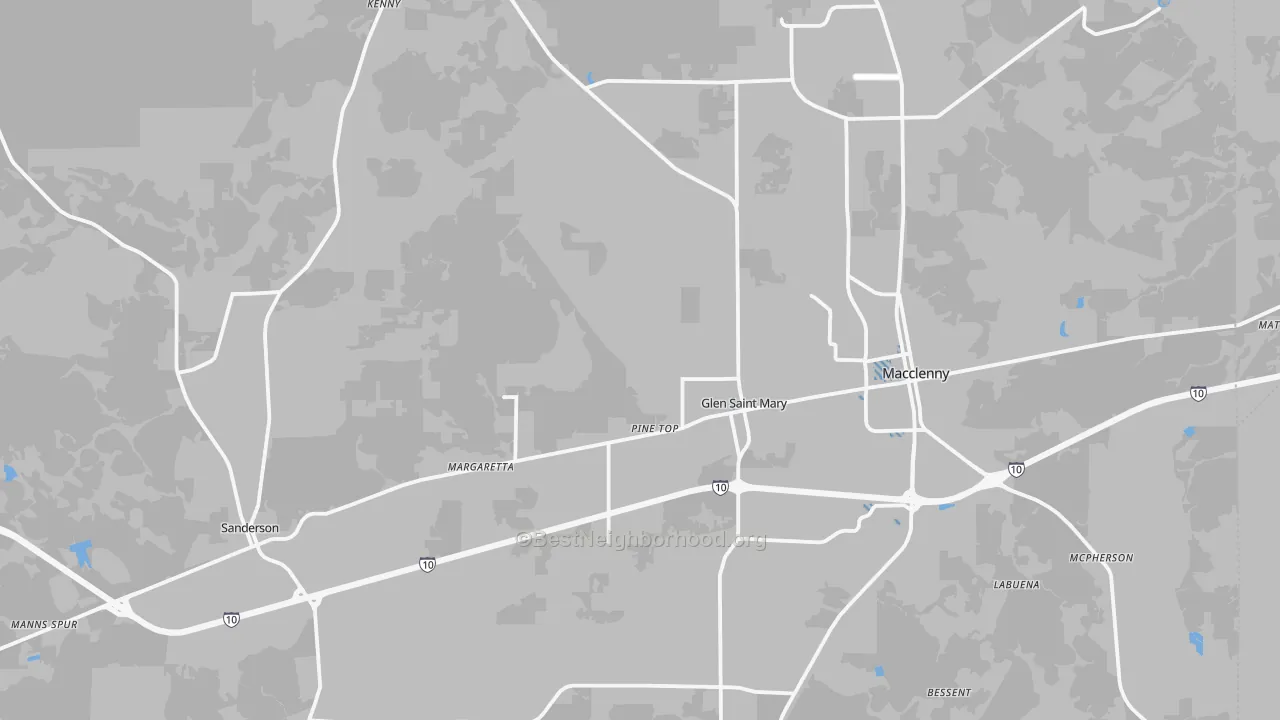 Transit Grade map of Baker County, FL