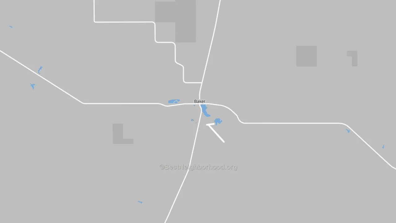 Transit Grade map of Baker, MT