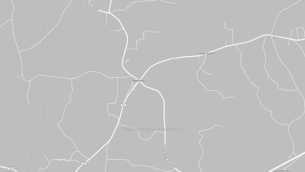 Transit Grade map of Bakerhill, AL