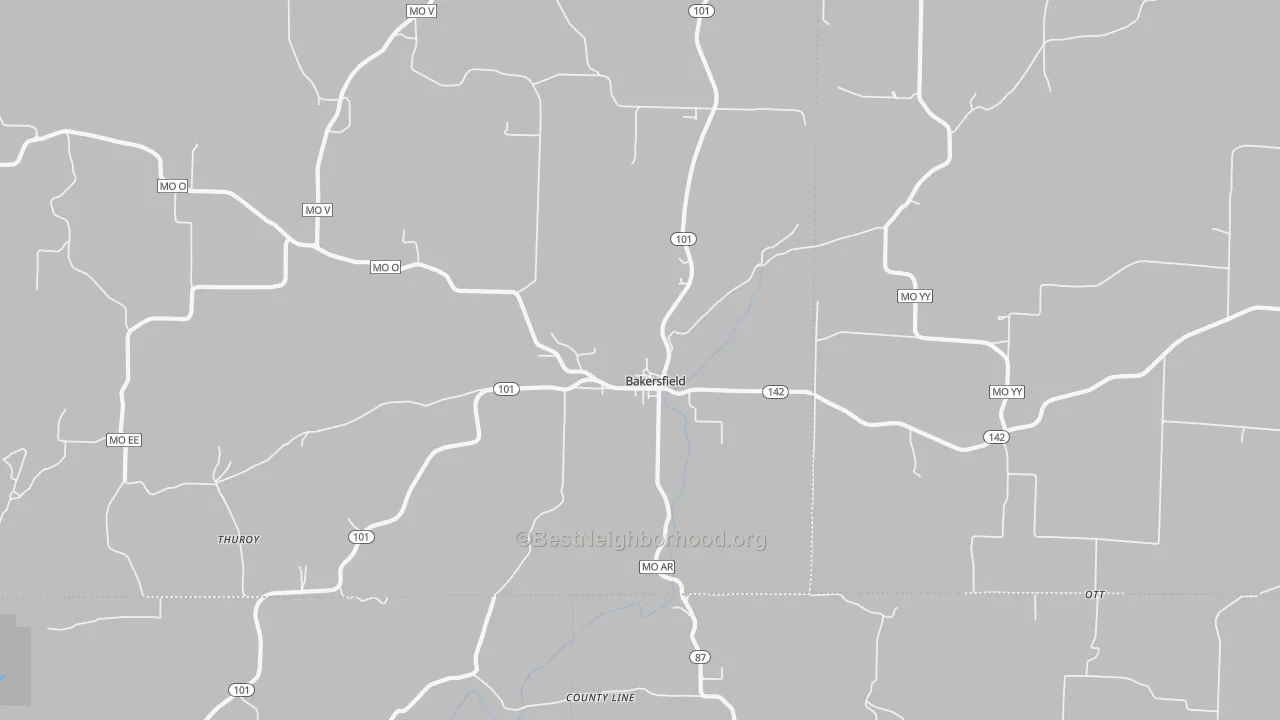 Transit Grade map of Bakersfield, MO