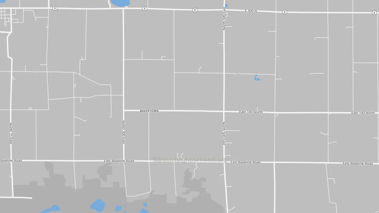 Transit Grade map of Bakertown, IN