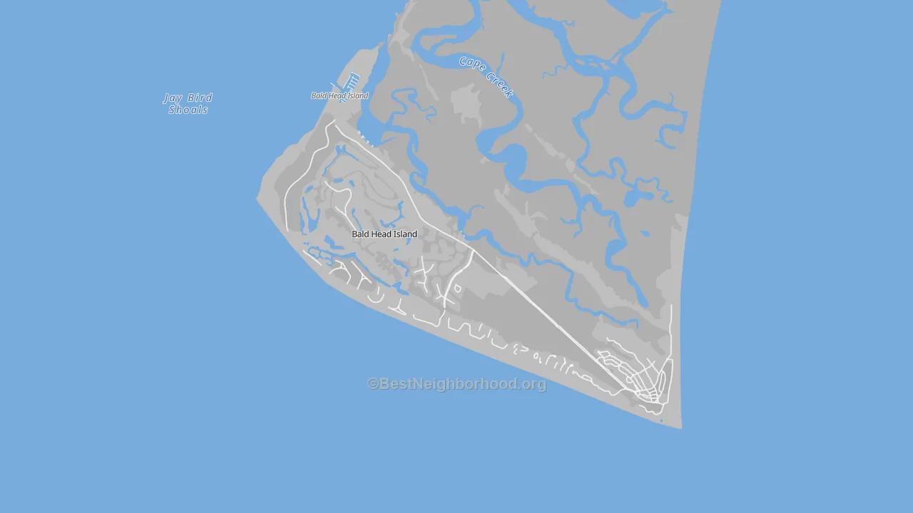 Transit Grade map of Bald Head Island, NC
