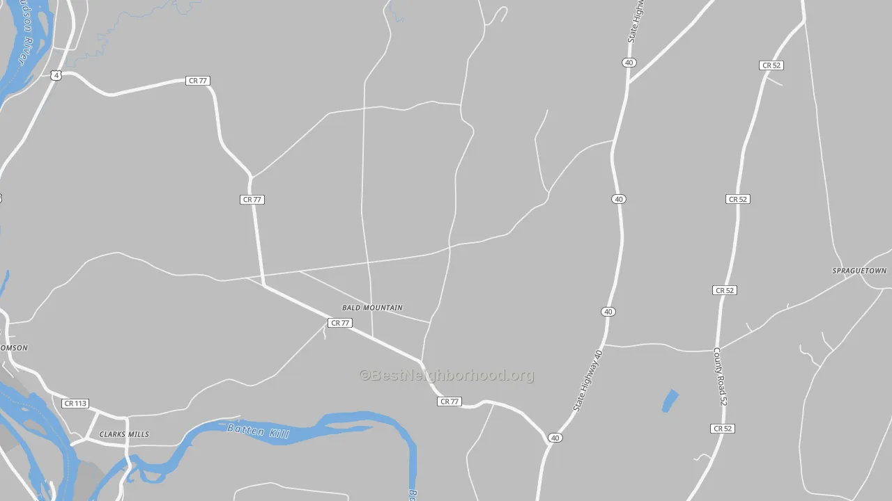 Transit Grade map of Bald Mountain, NY