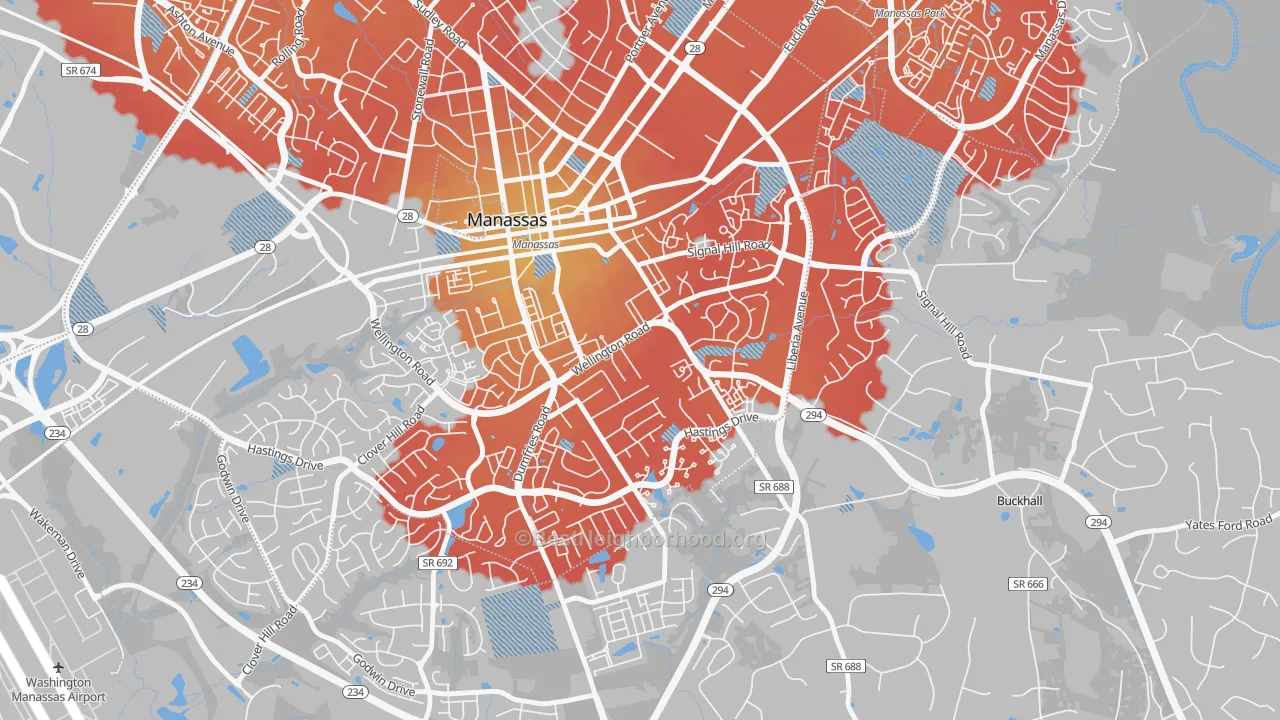 Transit Grade map of Baldwin District, Manassas, VA