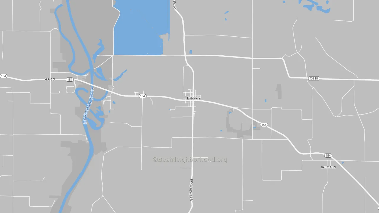 Transit Grade map of Baldwin, IL
