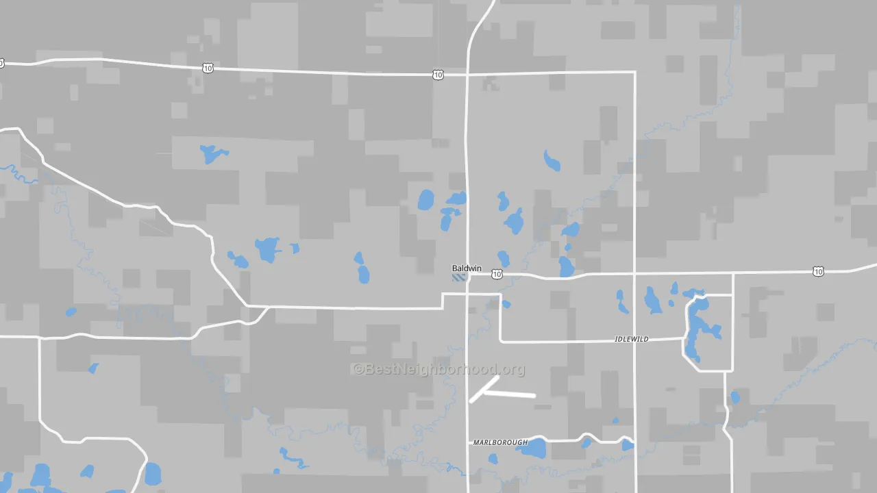 Transit Grade map of Baldwin, MI