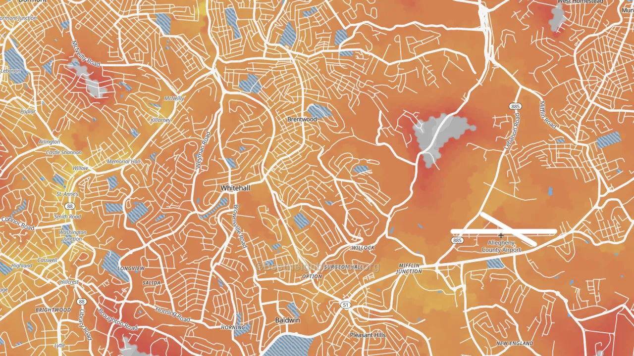 Transit Grade map of Baldwin, PA