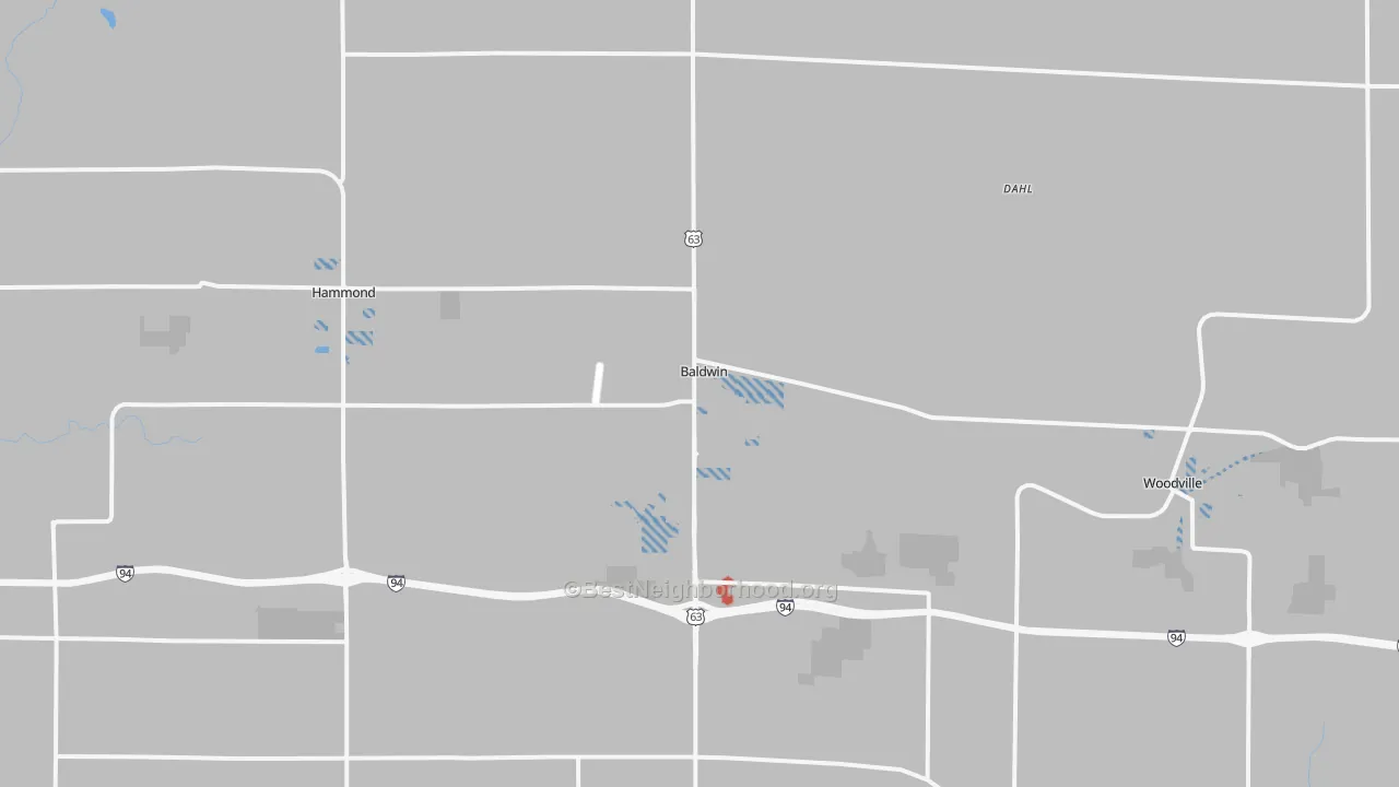 Transit Grade map of Baldwin, WI