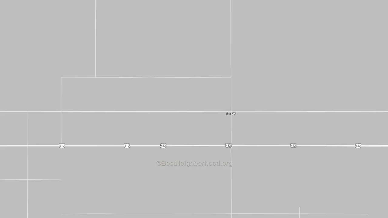 Transit Grade map of Balko, OK