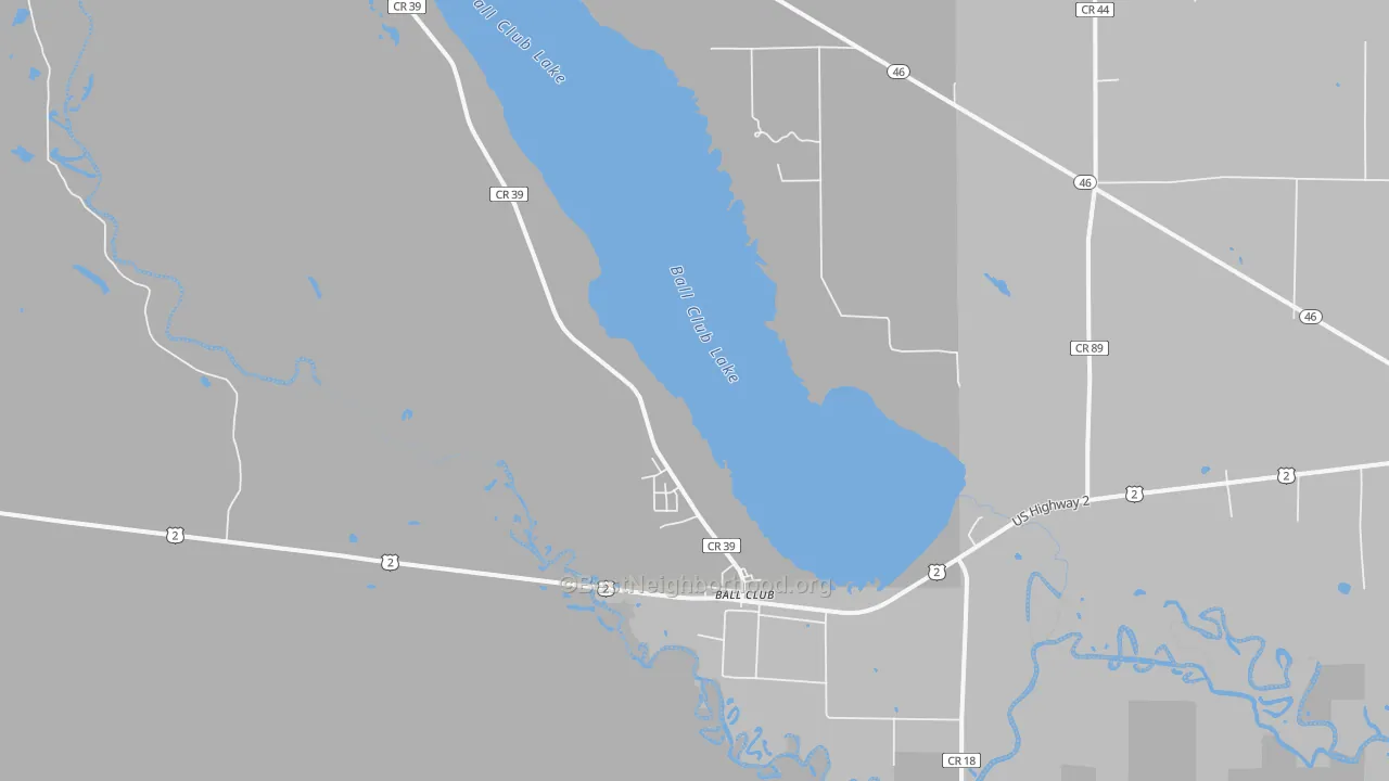 Transit Grade map of Ball Club, MN