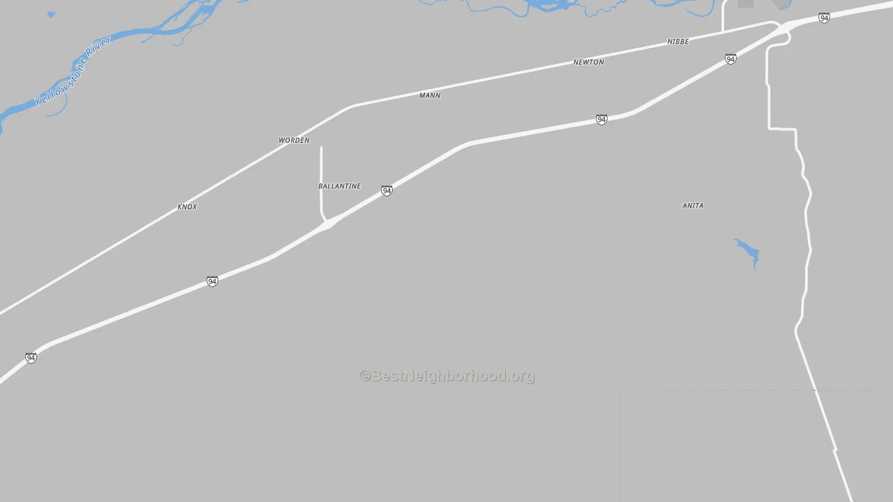 Transit Grade map of Ballantine, MT