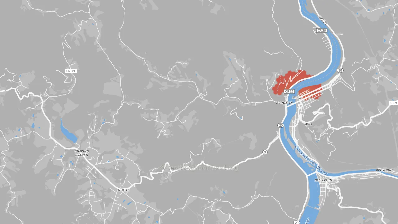 Transit Grade map of Ballengee, WV