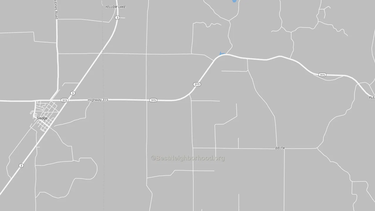 Transit Grade map of Ballentine, MS