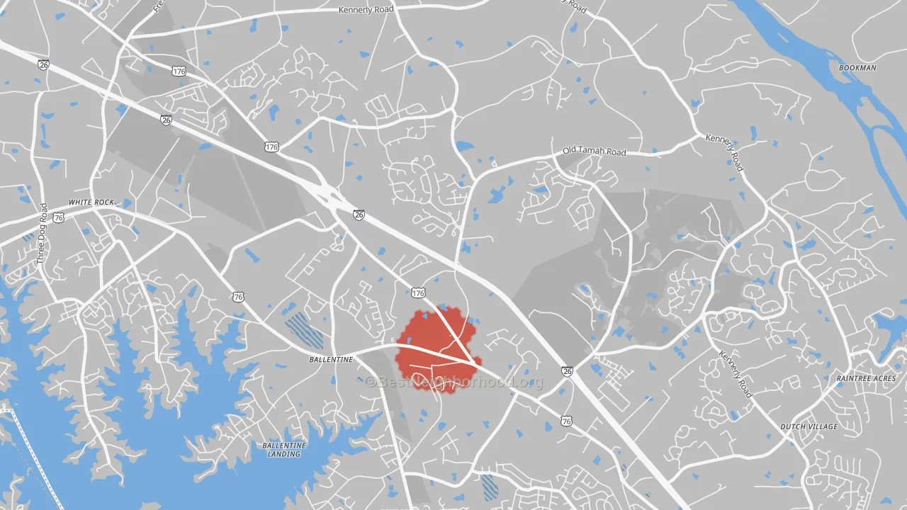 Transit Grade map of Ballentine, SC