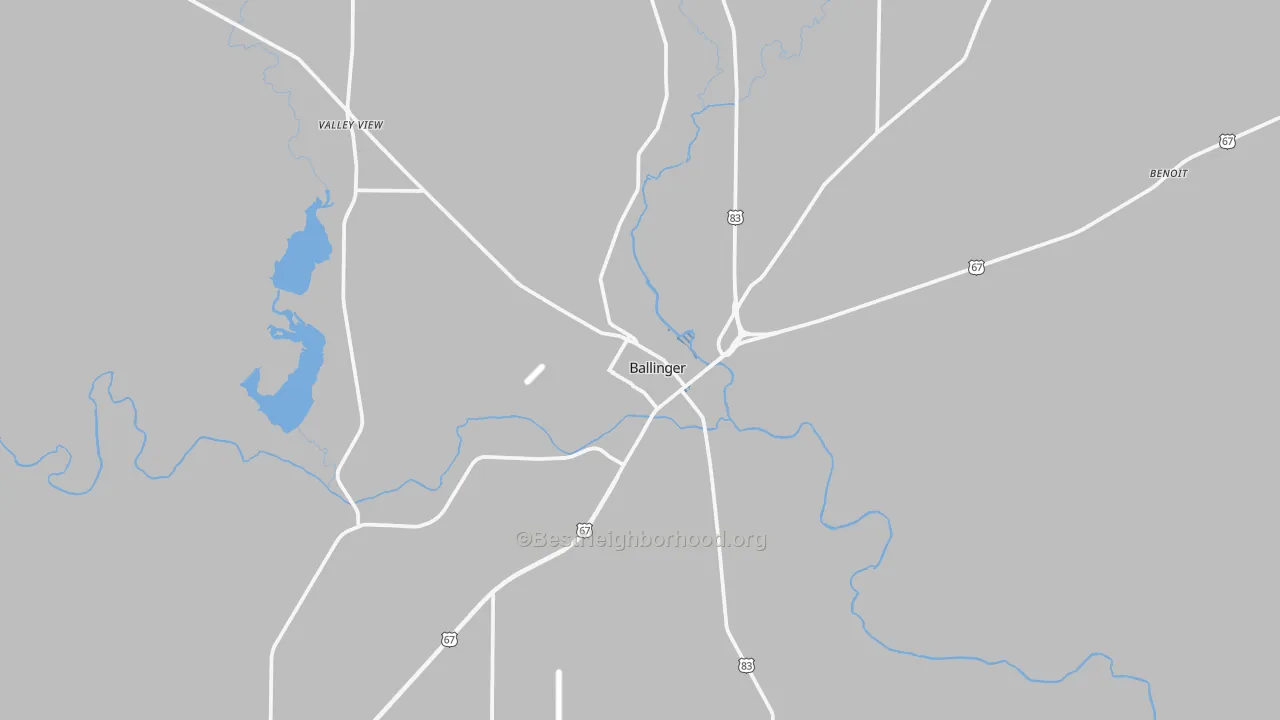 Transit Grade map of Ballinger, TX