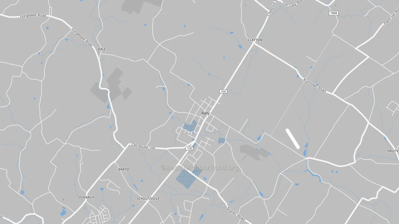 Transit Grade map of Bally, PA