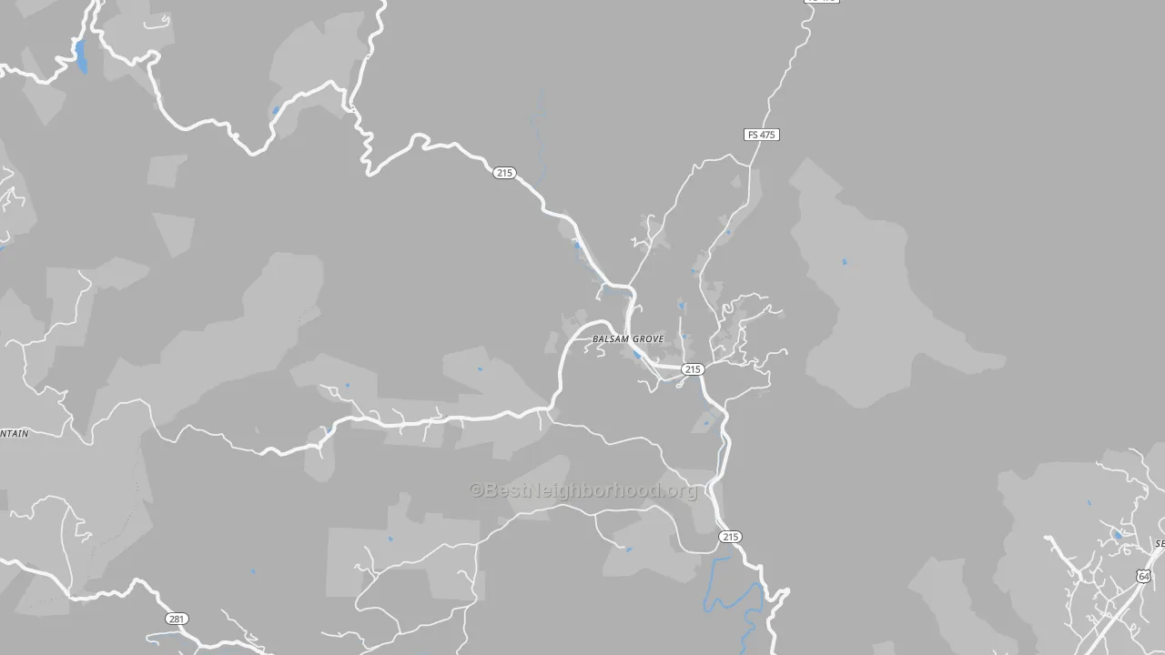 Transit Grade map of Balsam Grove, NC