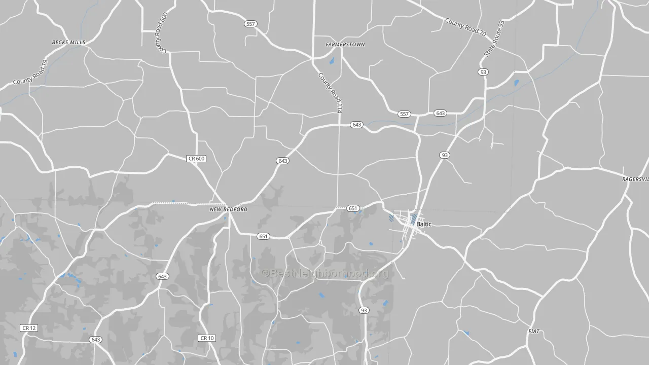 Transit Grade map of Baltic, OH