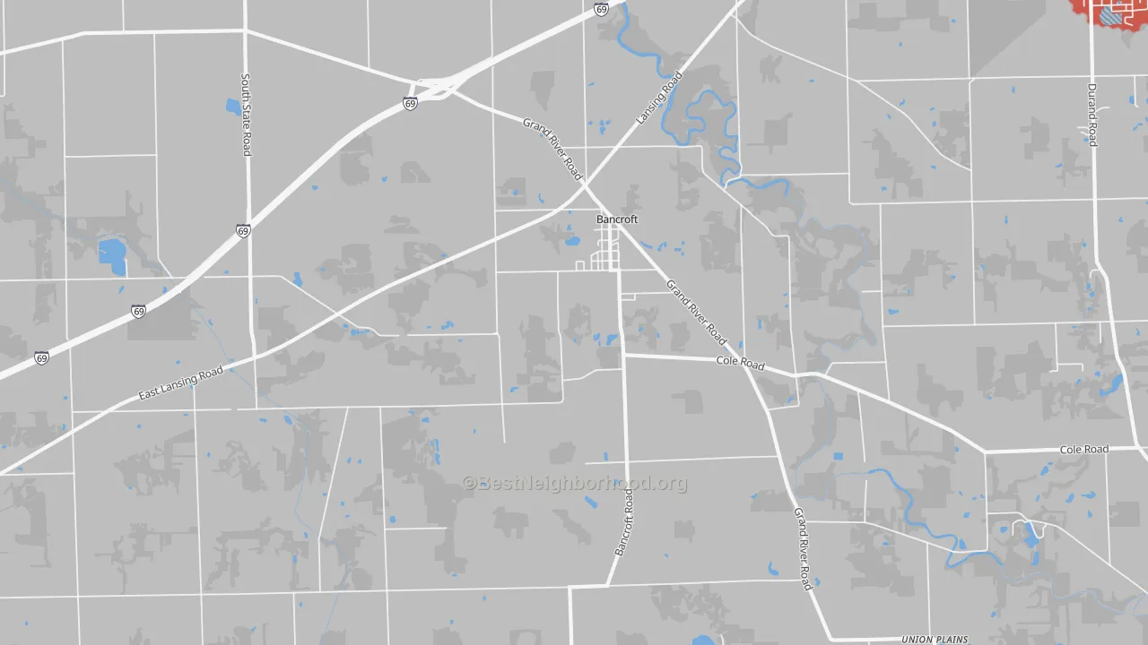 Transit Grade map of Bancroft, MI