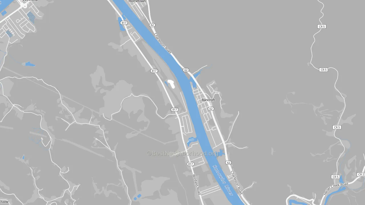 Transit Grade map of Bancroft, WV