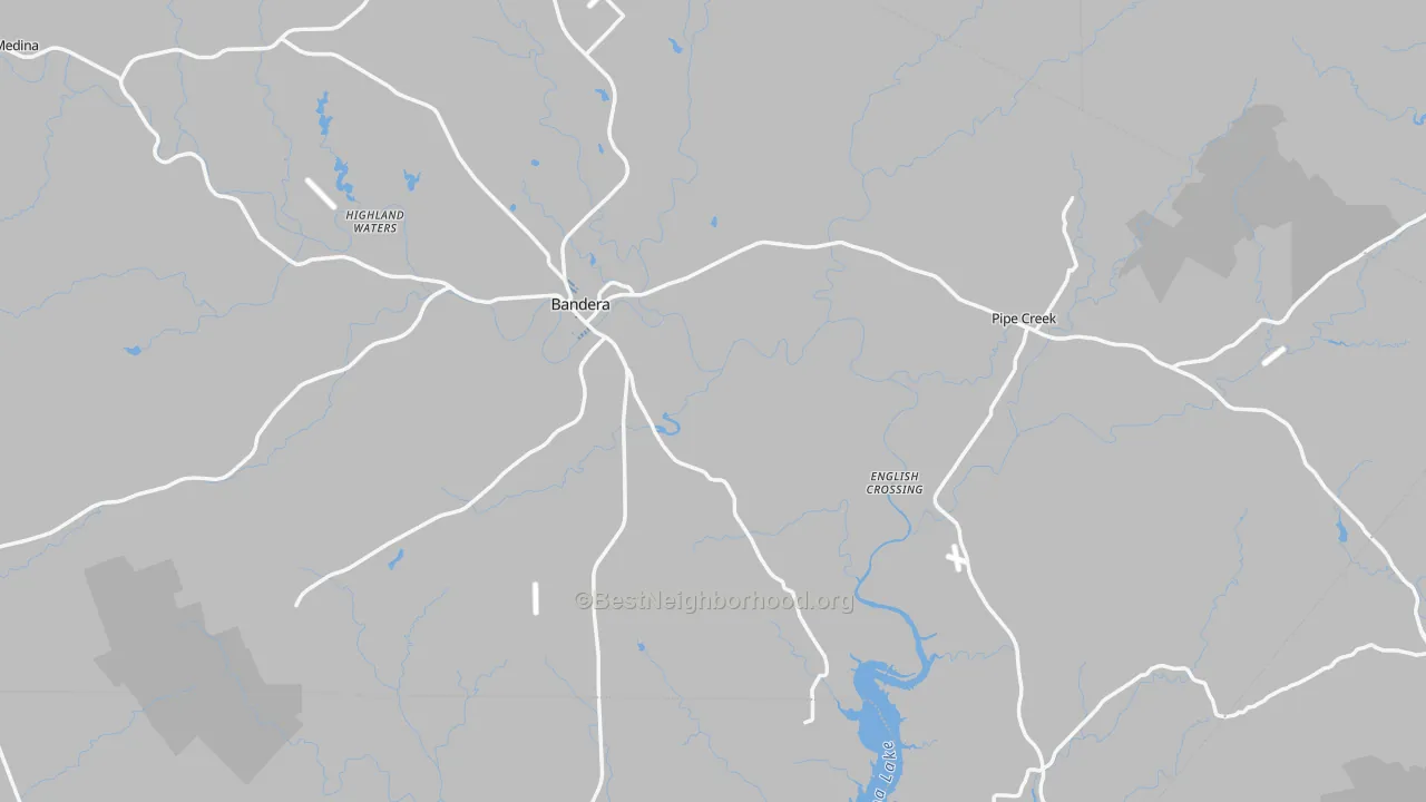Transit Grade map of Bandera County, TX