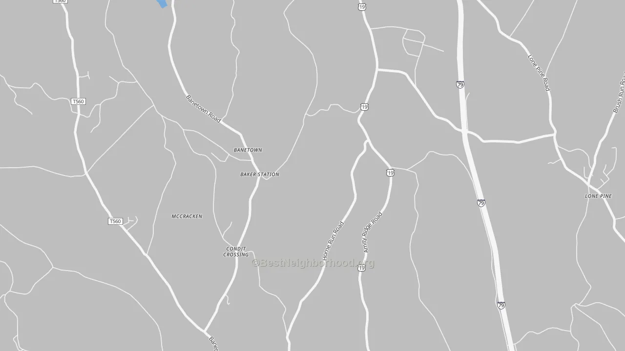 Transit Grade map of Banetown, PA