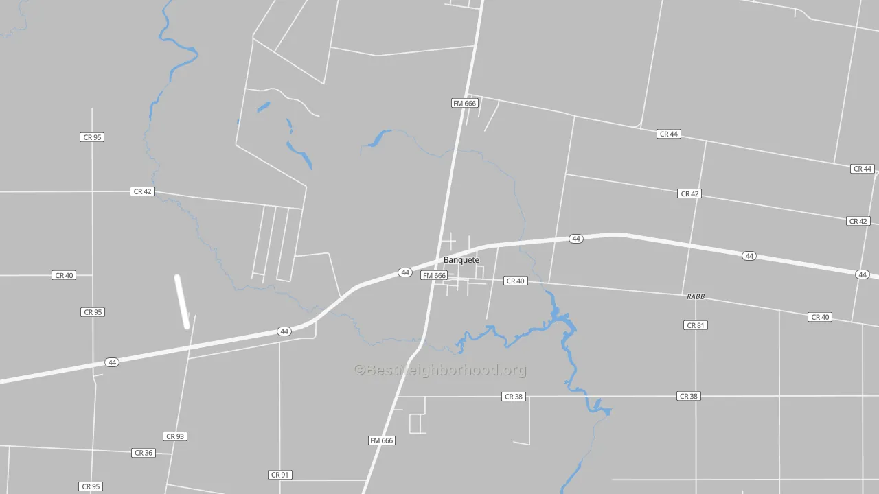 Transit Grade map of Banquete, TX