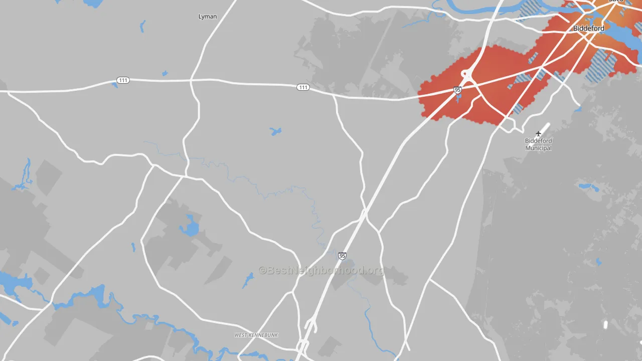 Transit Grade map of Bar Mills, ME