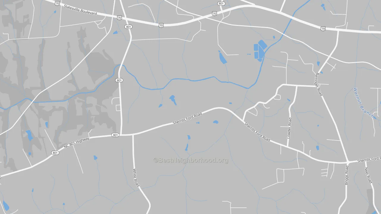 Transit Grade map of Barber, NC