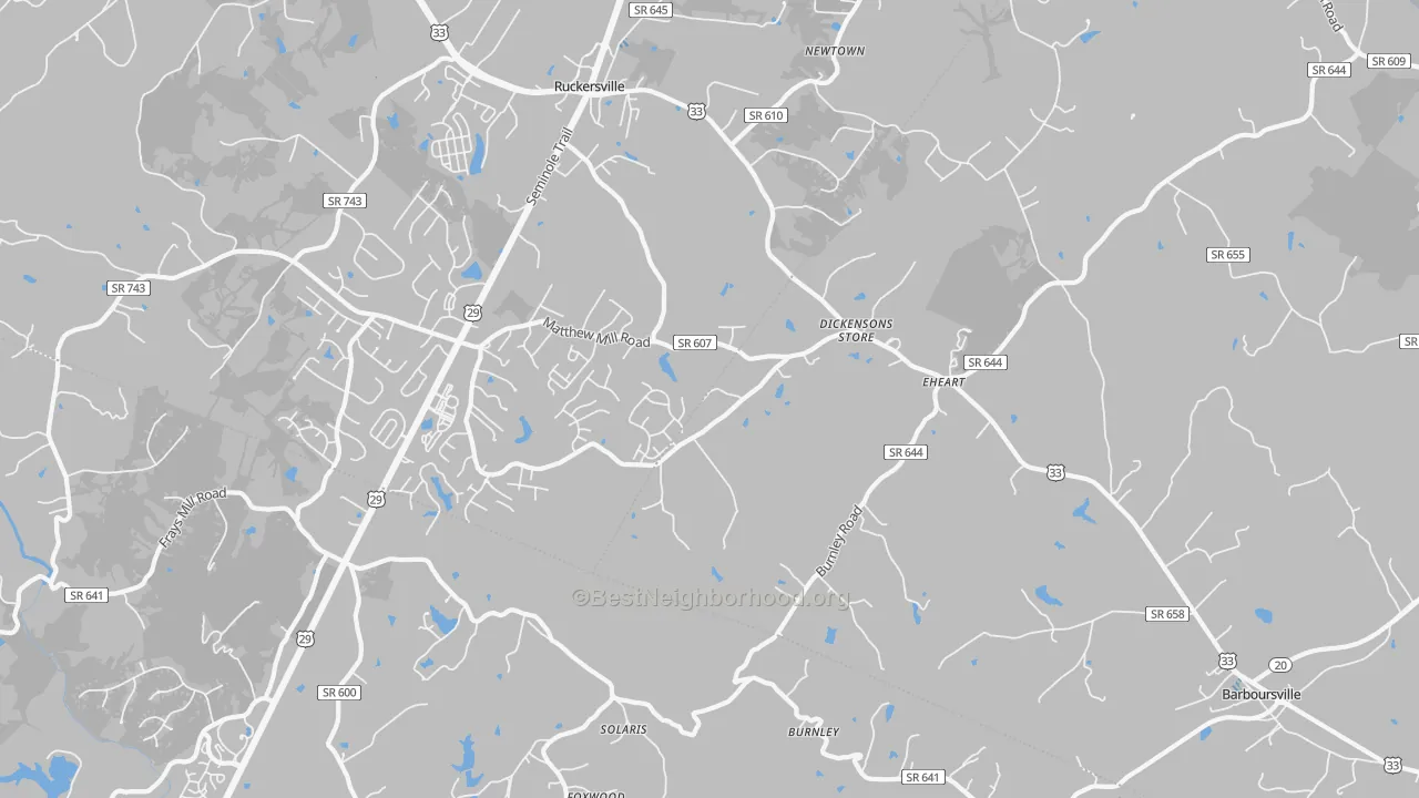 Transit Grade map of Barboursville, VA