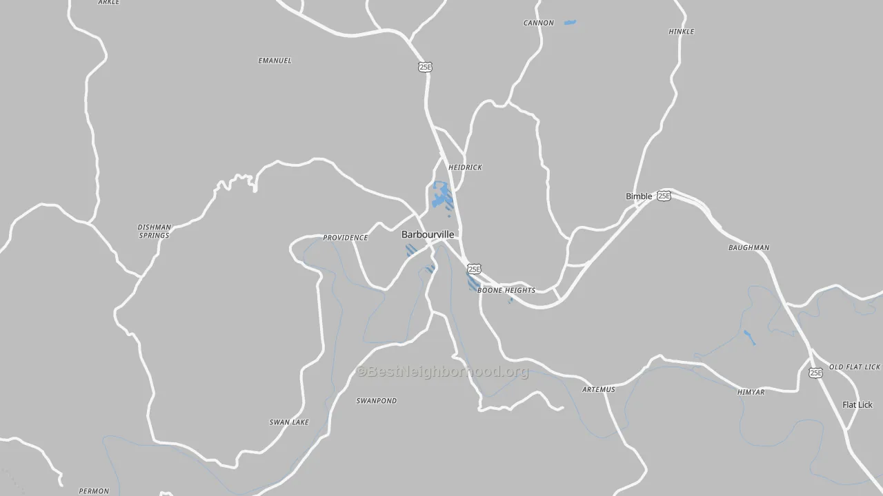 Transit Grade map of Barbourville, KY