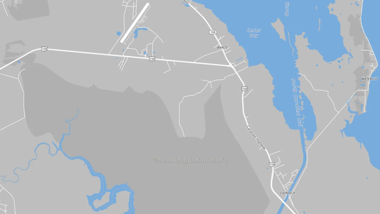 Transit Grade map of Barco, NC