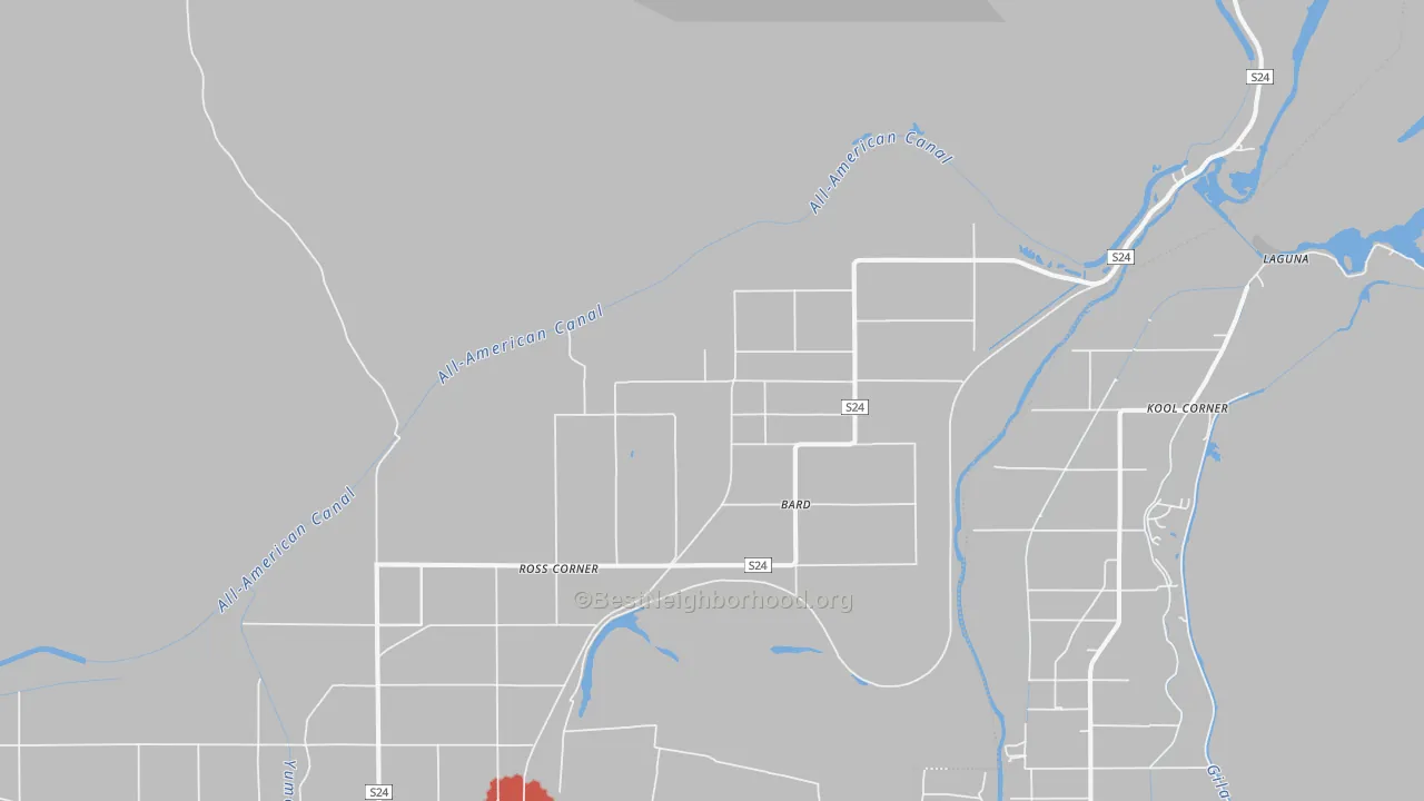 Transit Grade map of Bard, CA