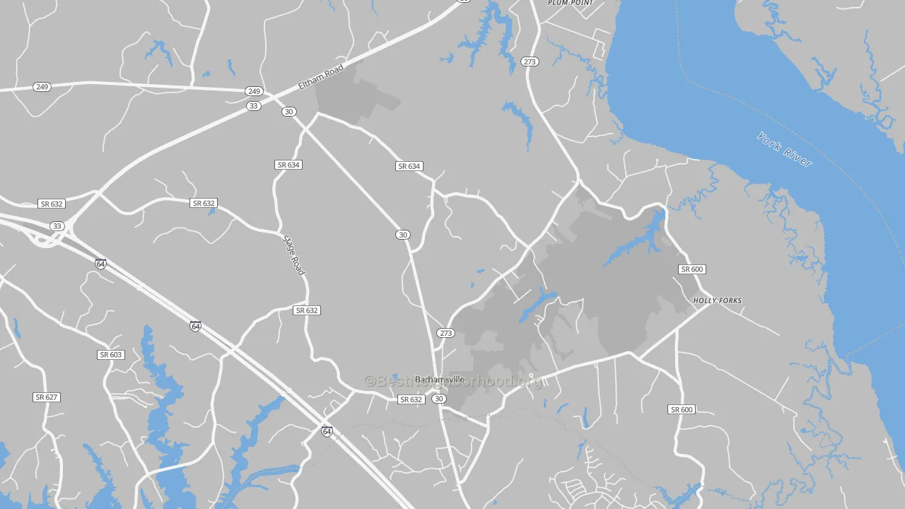 Transit Grade map of Barhamsville, VA