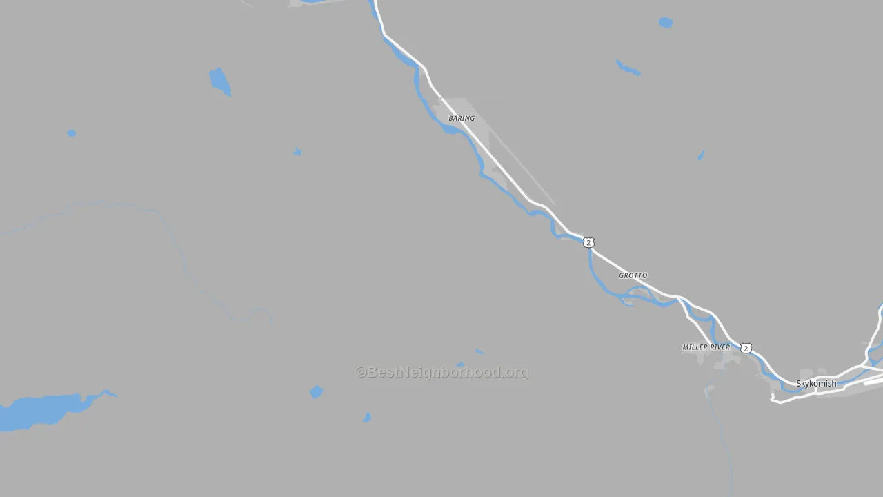 Transit Grade map of Baring, WA