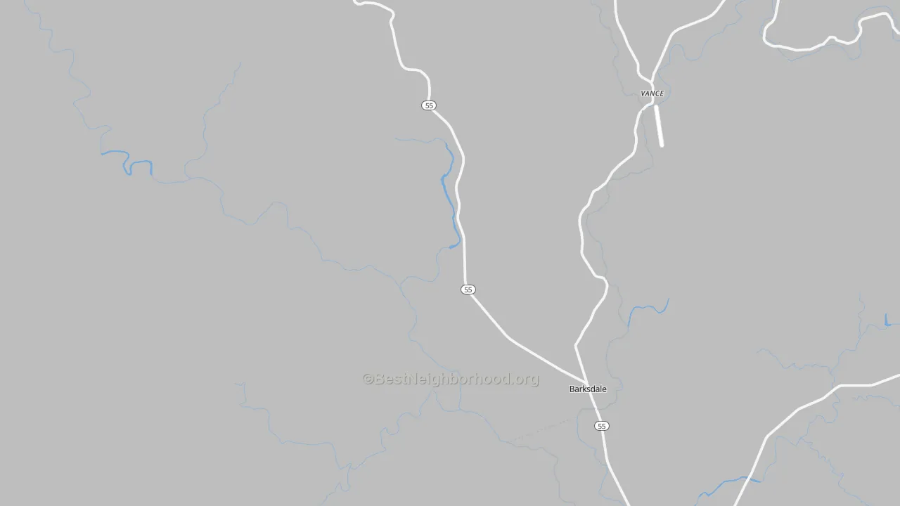 Transit Grade map of Barksdale, TX