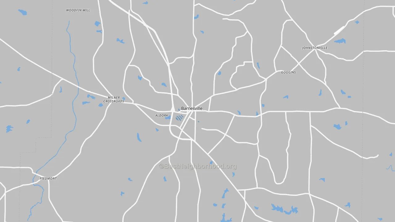 Transit Grade map of Barnesville, GA