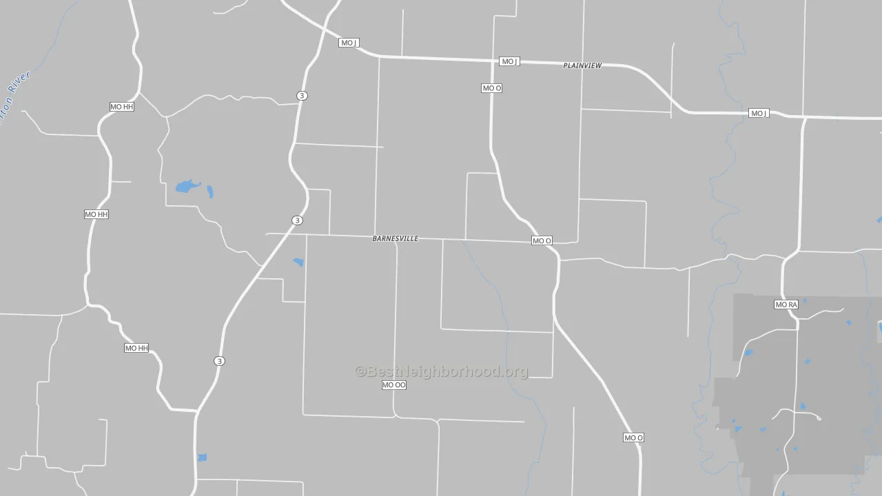 Transit Grade map of Barnesville, MO
