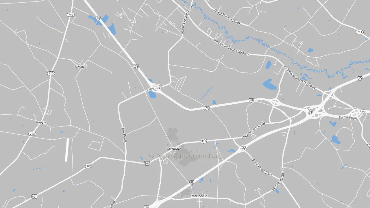 Transit Grade map of Barnesville, NC