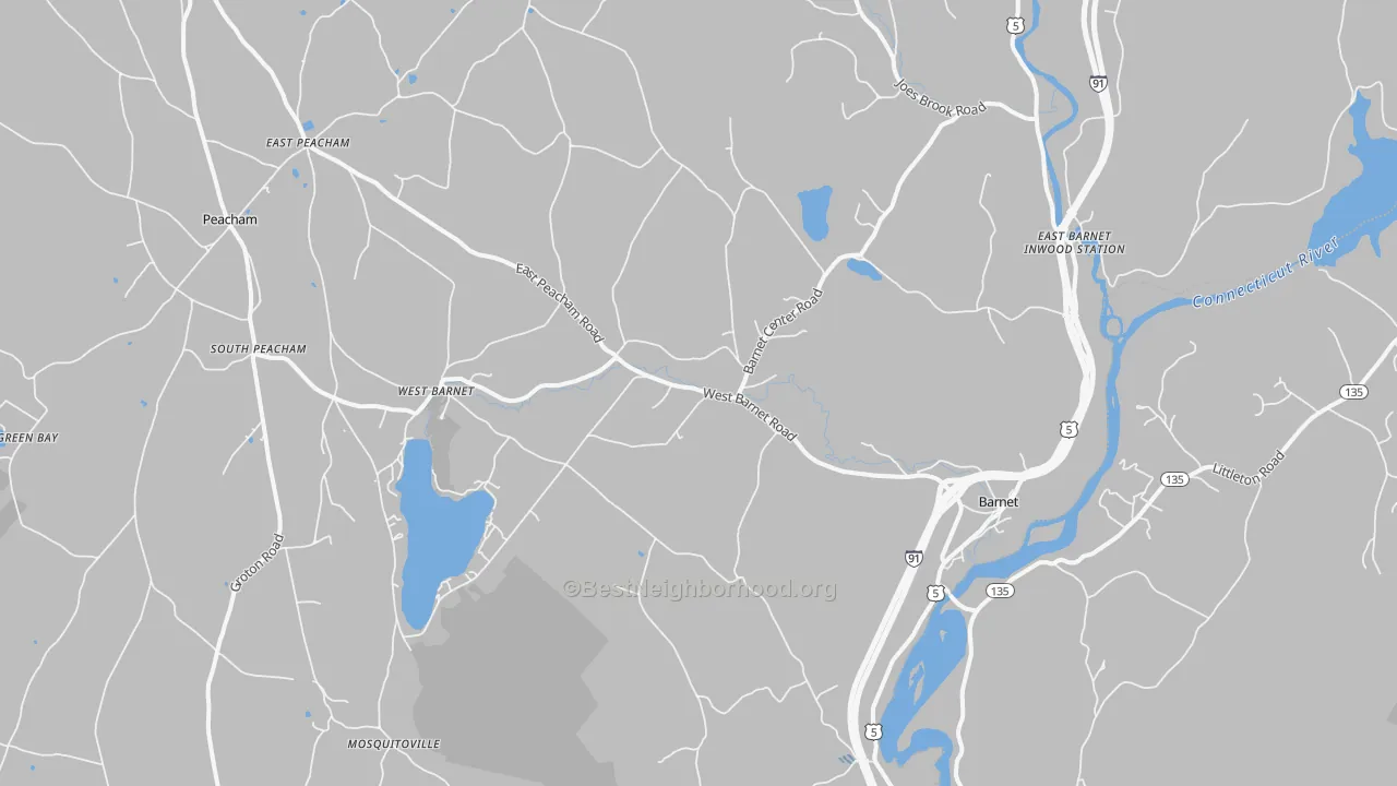 Transit Grade map of Barnet, VT
