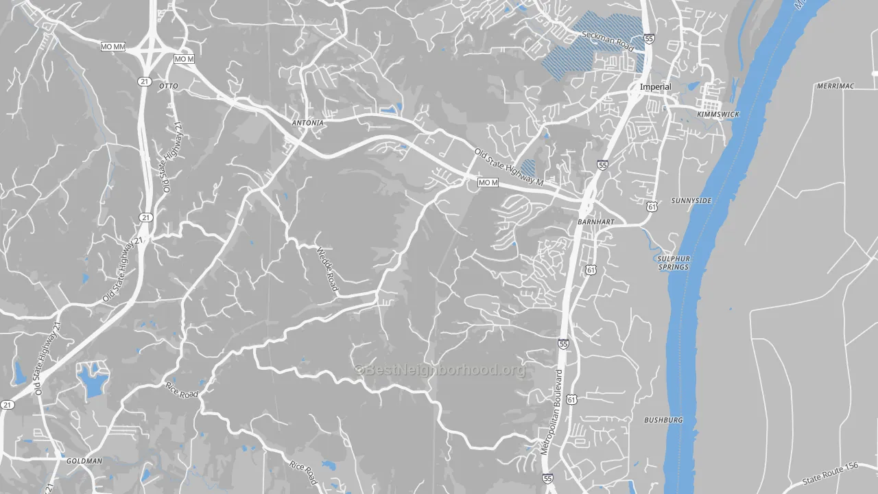 Transit Grade map of Barnhart, MO